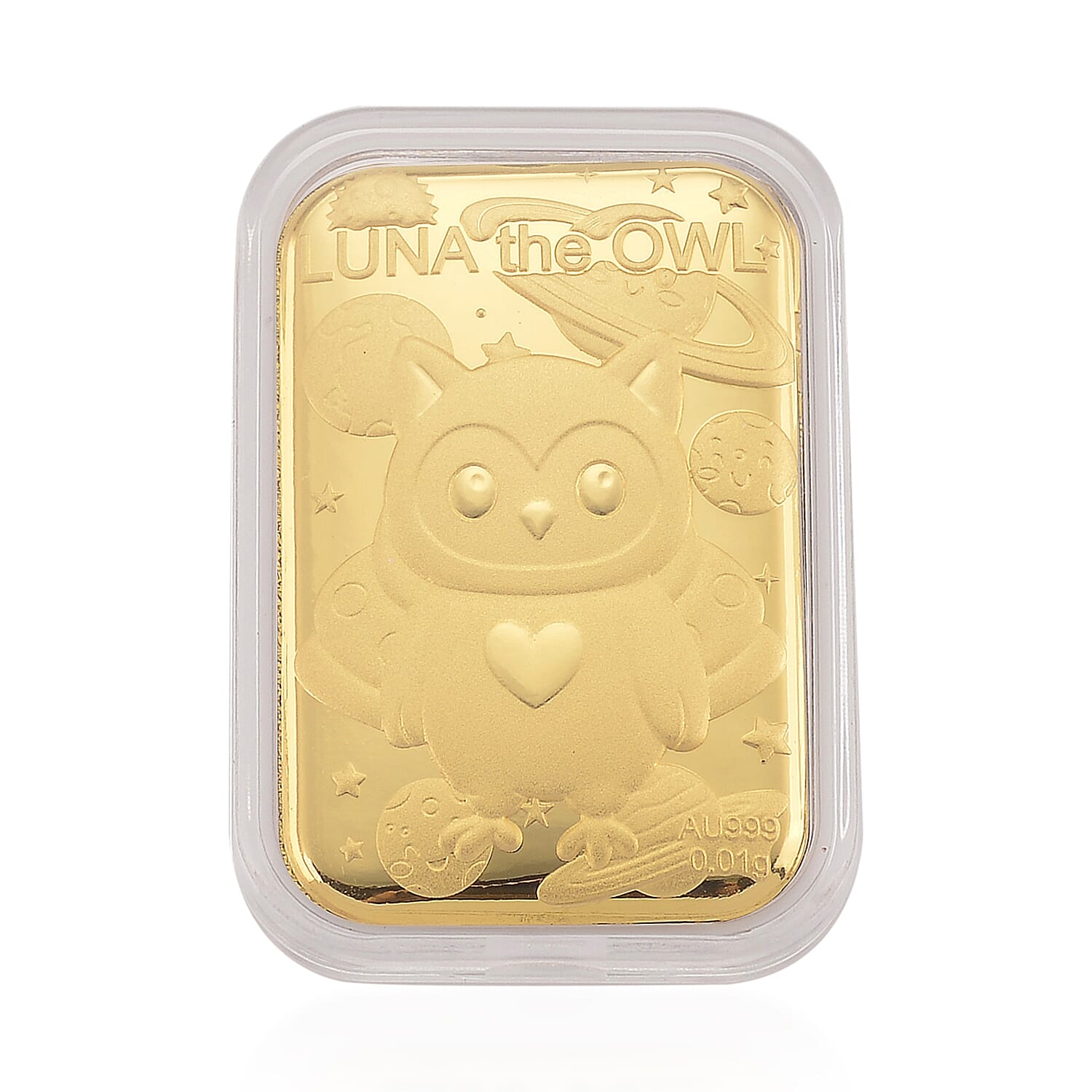 24K Yellow Golden Luna The Owl Emboss Sheet 10mg