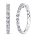 Luxuriant Lab Grown Diamond G SI 2.07 ctw Stars Arc Hoop Earrings in Sterling Silver - Sticky add to cart bar
