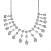 Luxuriant Lab Grown Diamond G SI Drizzle Necklace in Sterling Silver 8.56 ctw (18 Inches)