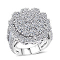 Doorbuster Luxuriant Lab Grown Diamond G SI 6.10 ctw Celestial Star Ring Sterling Silver (Size 10.0) - Sticky add to cart bar