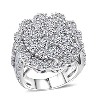 Doorbuster Luxuriant Lab Grown Diamond G SI 6.10 ctw Celestial Star Ring Sterling Silver (Size 10.0)