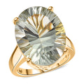 EverTrue Montezuma Prasiolite Ring in 18K YG Plated (Size 10.0) 15.25 ctw - Sticky add to cart bar