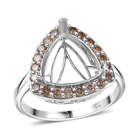 Natural Champagne Diamond I3 1.15 ctw Ring in 14K White Gold (Size 15.0)