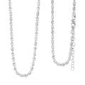 Italian Rhodium Over Sterling Silver Typhoon Chain Necklace 11.87 Grams 18 Inches - Sticky add to cart bar