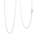 Italian Brillantina Chain Necklace in Sterling Silver 3.40 Grams 18 Inches - Sticky add to cart bar