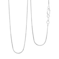 Italian Square Snake Chain Necklace in Sterling Silver 3.40 Grams 18 Inches
