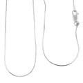 Italian Side Snake Chain Necklace in Sterling Silver 2.20 Grams 18 Inches - Sticky add to cart bar