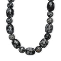 EverTrue SnowFlake Obsidian 417.00 ctw Beaded Necklace in Platinum Over 20 Inches - Sticky add to cart bar