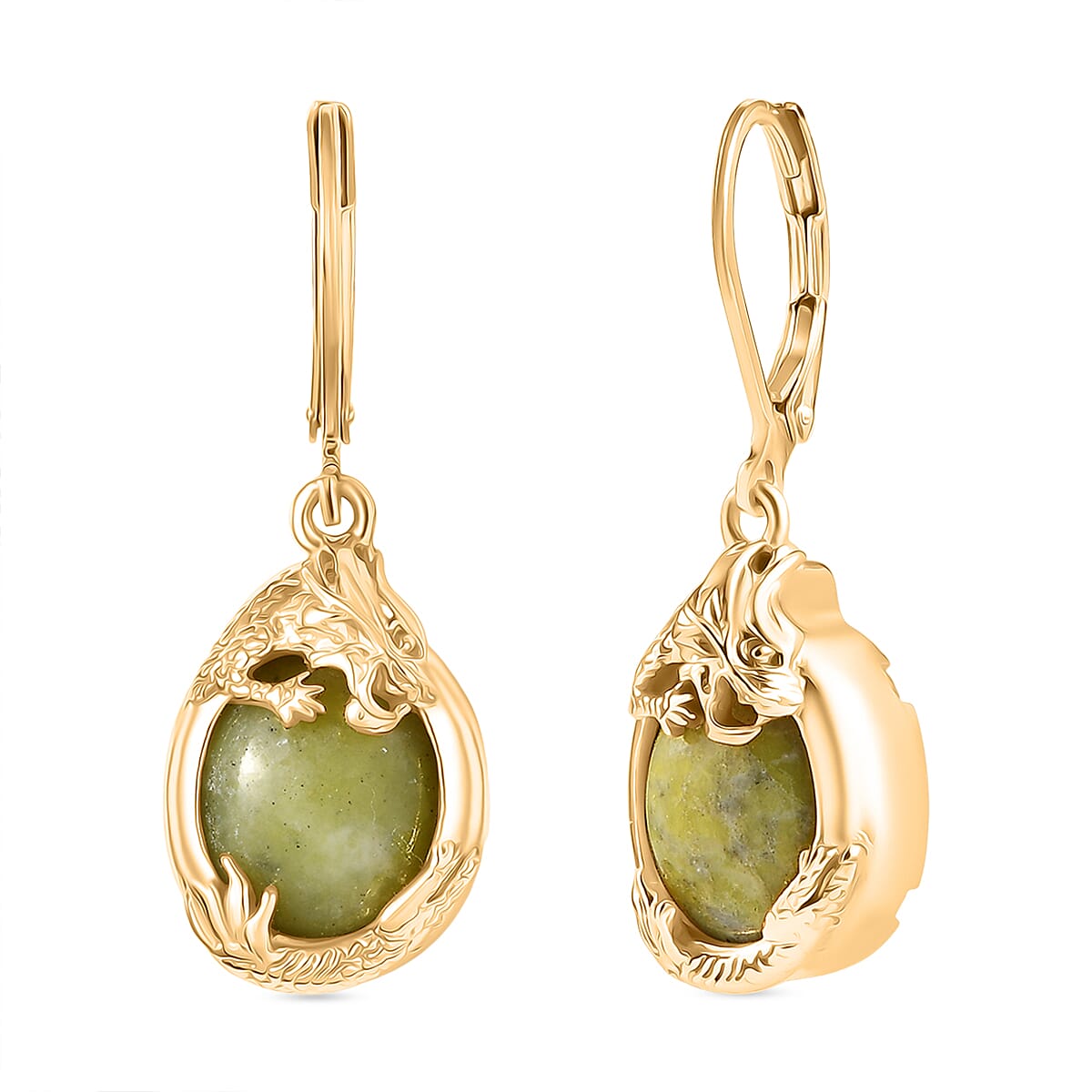 EverTrue Connemara Marble 10.85 ctw Earrings in 18K YG Plated