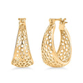 EverTrue Bronzella Collection Lattice Hoop Earrings in 18K YG Plated Bronze - Sticky add to cart bar
