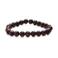 Red Tiger's Eye 160.00 ctw Beaded Stretch Bracelet - Sticky add to cart bar