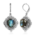 EverTrue Malagasy Labradorite Earrings in Stainless Steel 10.80 ctw - Sticky add to cart bar