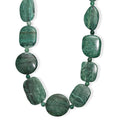 EverTrue Rainforest Jasper and Green Jasper 910.00 ctw Beaded Necklace in Platinum Over 20 Inches - Sticky add to cart bar