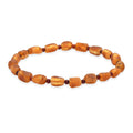 Honey Amber 25.00 ctw Beaded Stretch Bracelet - Sticky add to cart bar