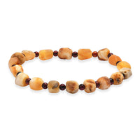 Caramel Amber 30.00 ctw Beaded Stretch Bracelet
