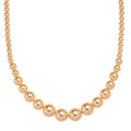 Golden Shell Pearl Necklace in Silvertone 20-22 Inches - Sticky add to cart bar