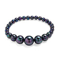 Peacock Color Shell Pearl Stretch Bracelet (7-7.5In) - Sticky add to cart bar