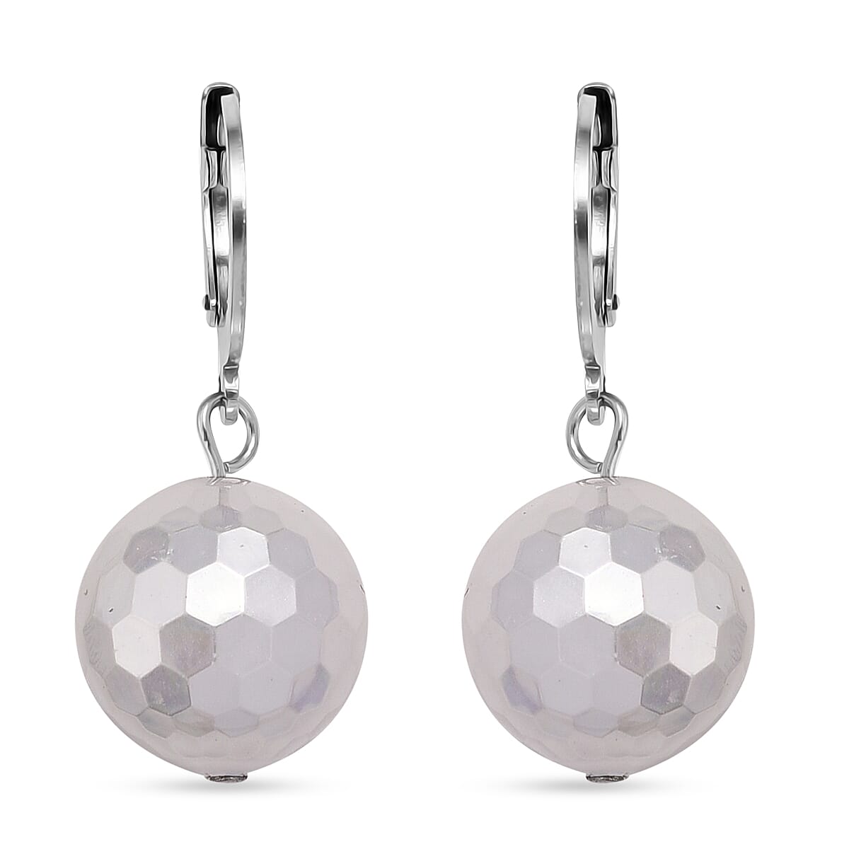 White Shell Pearl Dangling Earrings