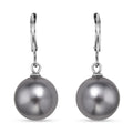 White Shell Pearl Dangling Earrings in Stainless Steel - Sticky add to cart bar