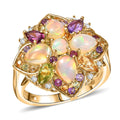 D'Joy Premium Ethiopian Welo Opal, Multi Gemstone Ring in 18K Vermeil YG Over Sterling Silver (Size 10.0) 2.70 ctw - Sticky add to cart bar