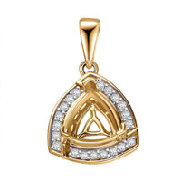 14K Yellow Gold Lab Grown Diamond (SI) Mounting Pendant 0.13 ctw