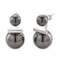 Terahertz 30.00 ctw Beaded Drop Earrings in Silvertone and Stainless Steel - Sticky add to cart bar