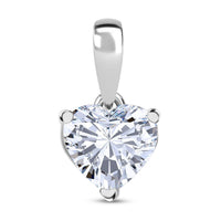 Luxuriant Lab Grown Diamond (G-H, SI) Pendant in Rhodium Over Sterling Silver 1.02 ctw
