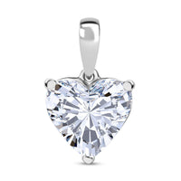 Luxuriant Lab Grown Diamond (G-H, SI) Pendant in Rhodium Over Sterling Silver 2.53 ctw