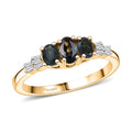 D'Joy AAA Monte Belo Indicolite, Diamond Ring in 18K Vermeil YG Over Sterling Silver (Size 10.0) 0.60 ctw - Sticky add to cart bar