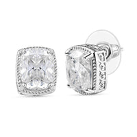 D'Joy Moissanite (Cush 9x7mm) Earrings in 18K Vermeil YG Over Sterling Silver 4.10 ctw