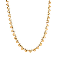 EverTrue Bronzella Collection Golden Endless Love Heartbeat Necklace in 18K YG Plated Bronze 18-20 Inches