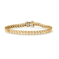EverTrue Bronzella Collection Scale Link Bracelet in 18K YG Plated Bronze (6.50 In)