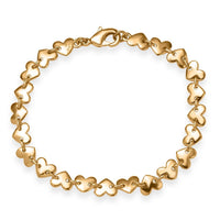 EverTrue Bronzella Collection Heart Link Bracelet in 18K YG Plated Bronze (6.50 In)