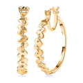 EverTrue Bronzella Collection Heart Hoop Earrings in 18K YG Plated Bronze - Sticky add to cart bar