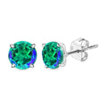 D'Joy Peacock Quartz (Triplet) 2.90 ctw Earrings in Sterling Silver - Sticky add to cart bar
