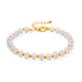 Opalite 20.00 ctw Rondelle Beaded Bracelet in Goldtone (7-9In) - Sticky add to cart bar