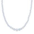 Opalite 200.00 ctw Beaded Graduation Necklace 18-20 Inches in ION Plated YG Stainless Steel - Sticky add to cart bar