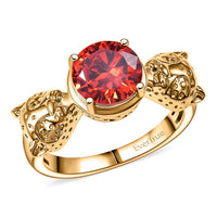 EverTrue Simulated Diamond Ring in 18K YG Plated (Size 10.0) 3.50 ctw