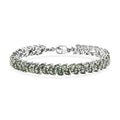 D'Joy Blue Apatite Twilight Petals Bracelet in Rhodium Over Sterling Silver (6.50 In) 11.10 ctw - Sticky add to cart bar