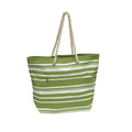 Closeout Preferred Nation Blue Striped Cotton Tote Bag - Sticky add to cart bar