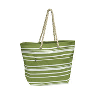 Closeout Preferred Nation Blue Striped Cotton Tote Bag