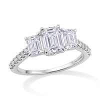 14K White Gold Luxuriant Lab Grown Diamond (Center 1.00) (F VS2) Ring (Size 6.0) 2.00 ctw
