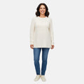 LOVE RYAN White Knitted Chenille Sweater - S - Sticky add to cart bar