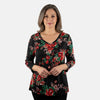 Black Dark Floral
