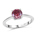 D'Joy Luxury Red Moissanite 1.00 ctw Ring in Rhodium Over Sterling Silver (Size 6.5) - Sticky add to cart bar