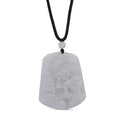 Natural Jade 130.00 ctw Carved Scenery Pendant with Black Rope Cord Necklace 28 Inches - Sticky add to cart bar