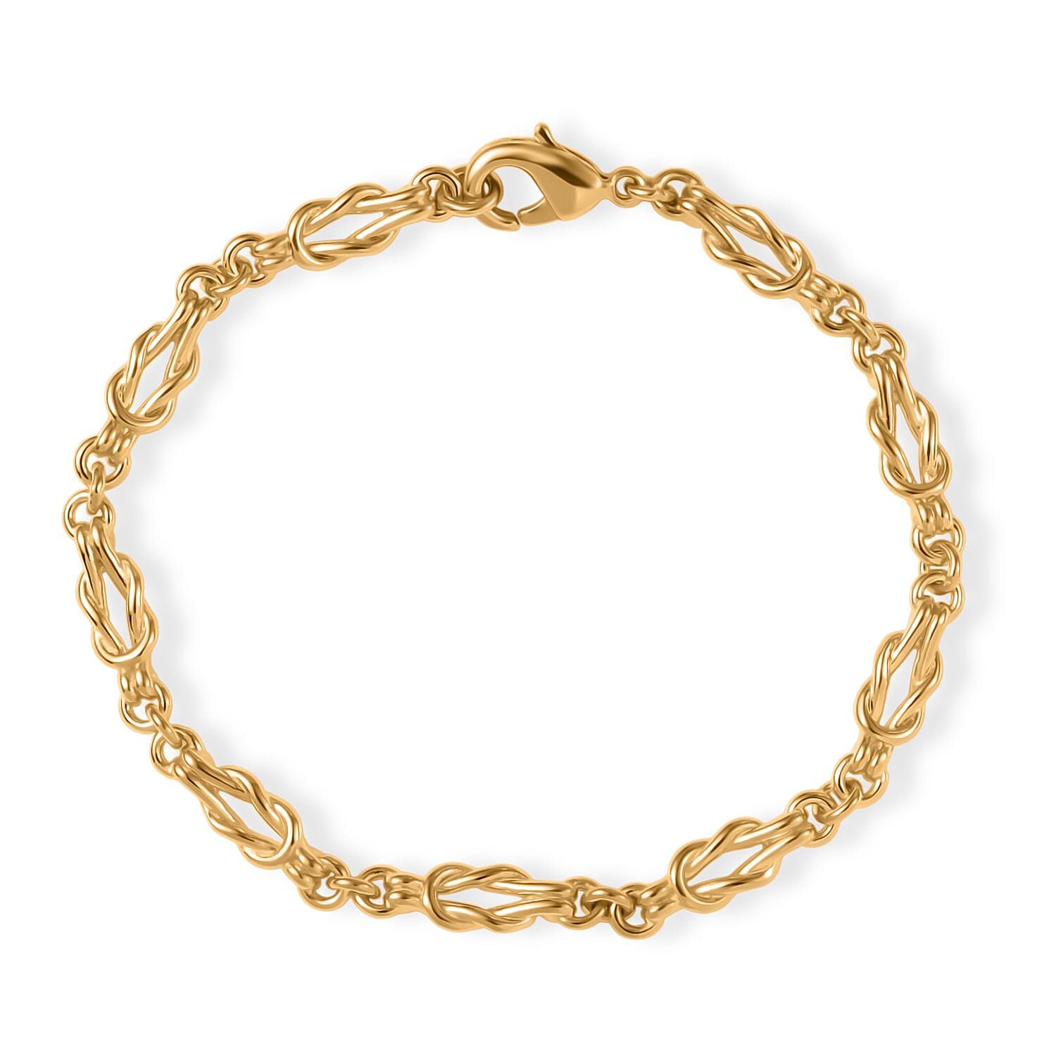 EverTrue Bronzella Collection Flowing Ribbon Bracelet in 18K YG Plated Bronze (6.50 In)