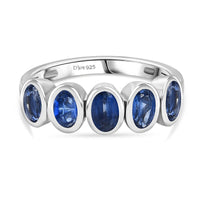 D'Joy Kyanite 1.63 ctw Band Ring in Platinum Over Sterling Silver (Size 11.5)