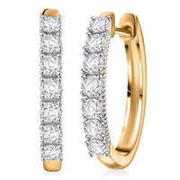 D'Joy Lab Grown Diamond (I1) Hoop Earrings in 18K Vermeil YG Over Sterling Silver 1.00 ctw