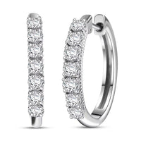 D'Joy Lab Grown Diamond (I1) Hoop Earrings in 18K Vermeil YG Over Sterling Silver 1.00 ctw